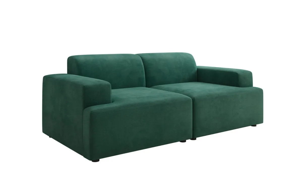 Designer 2 Sitzer Sofa Monza in Samt
