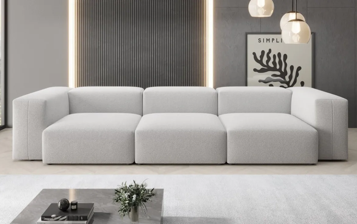 Designer 3 Sitzer Sofa Snug in Bouclé