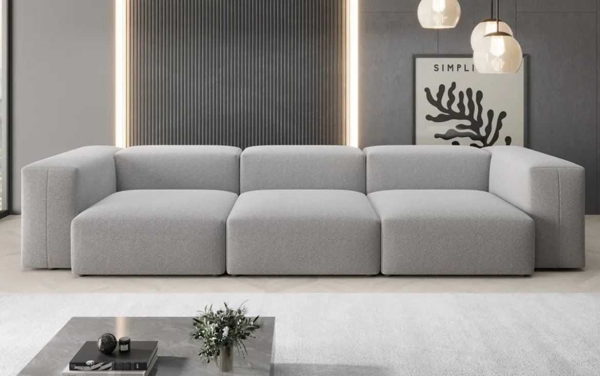 Designer 3 Sitzer Sofa Snug in Bouclé