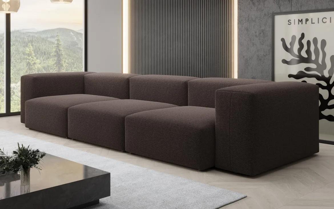 Designer 3 Sitzer Sofa Snug in Bouclé
