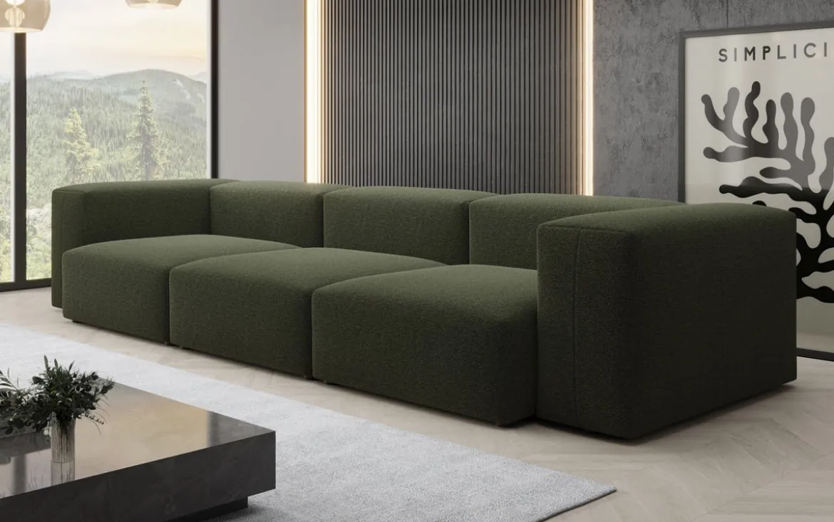 Designer 3 Sitzer Sofa Snug in Bouclé