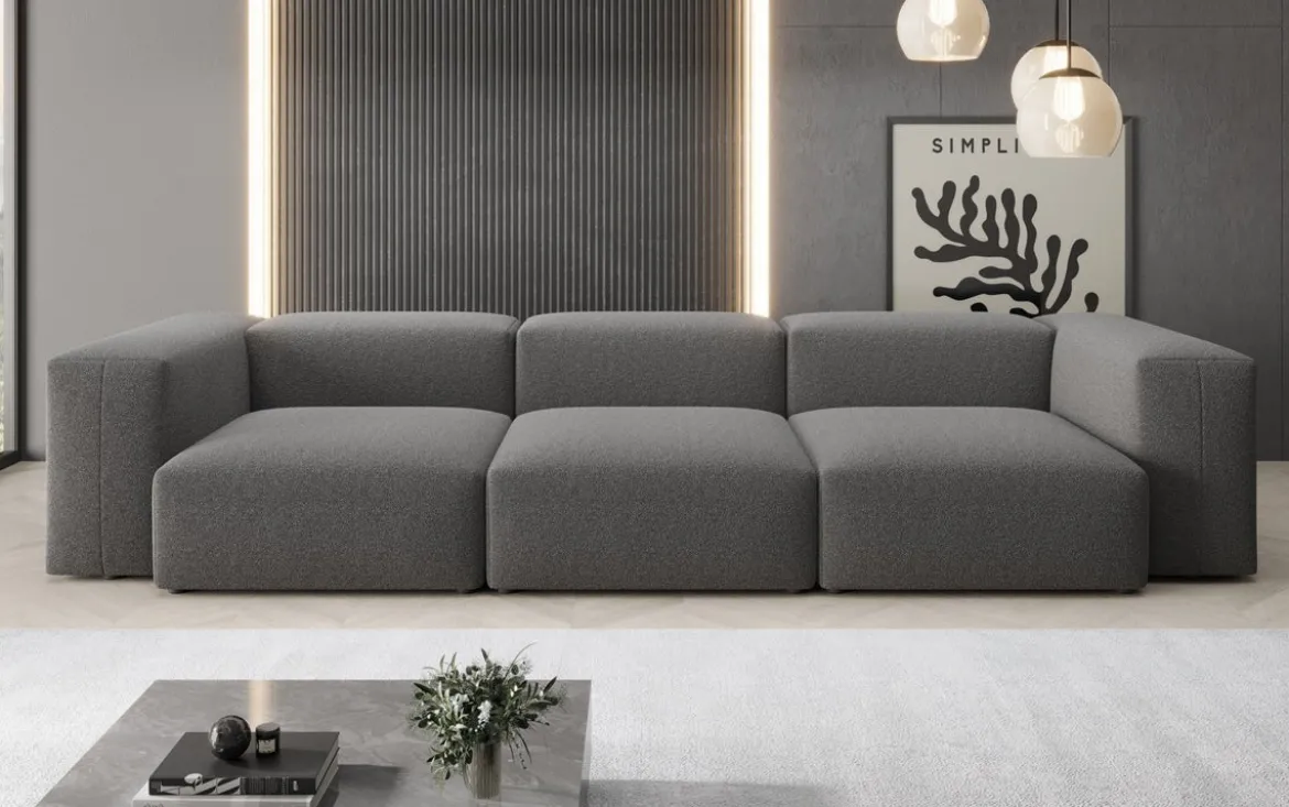 Designer 3 Sitzer Sofa Snug in Bouclé