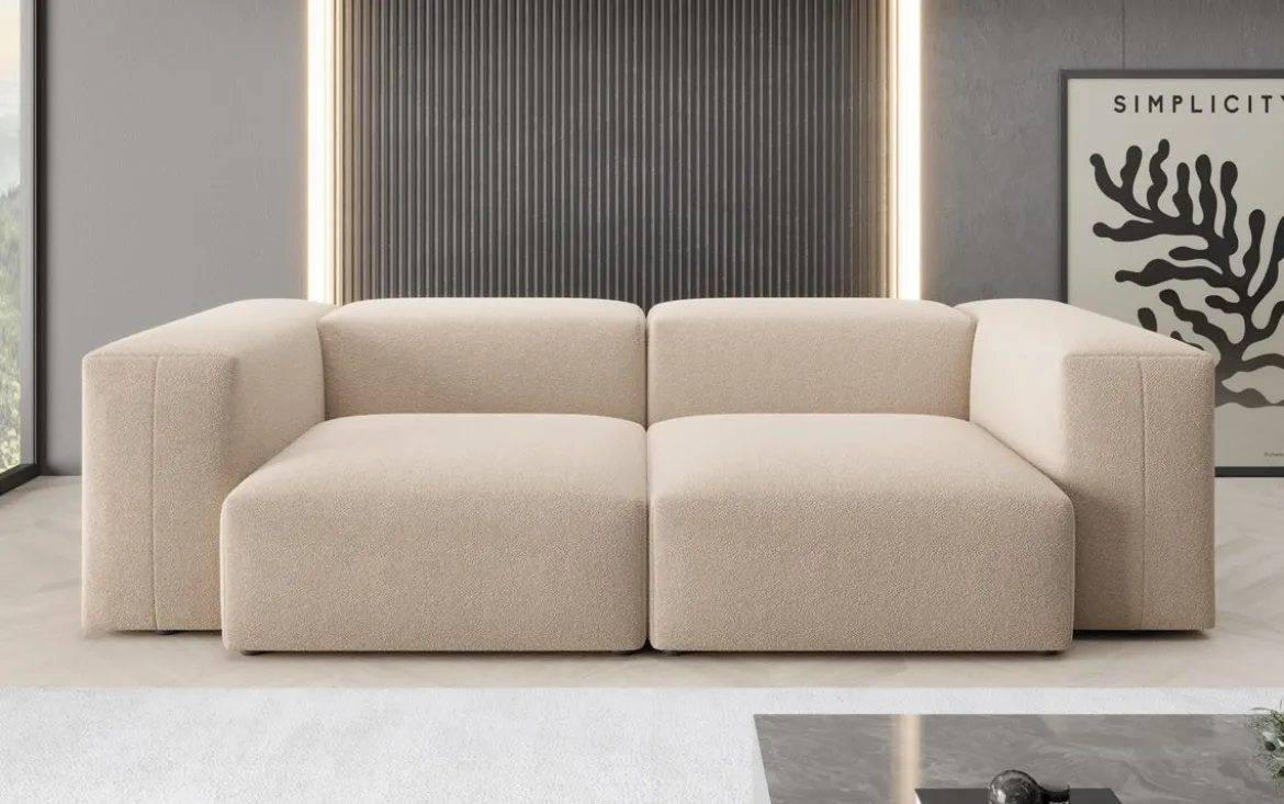 Designer 2 Sitzer Sofa Snug in Bouclé