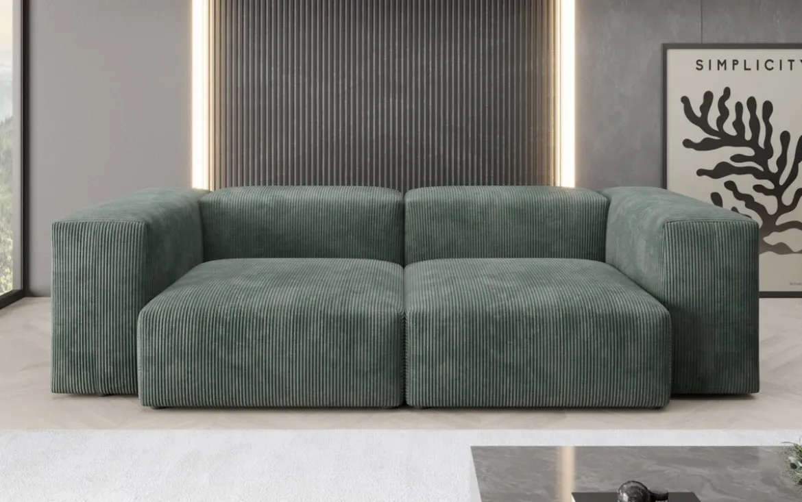 Designer 2 Sitzer Sofa Snug in Cord