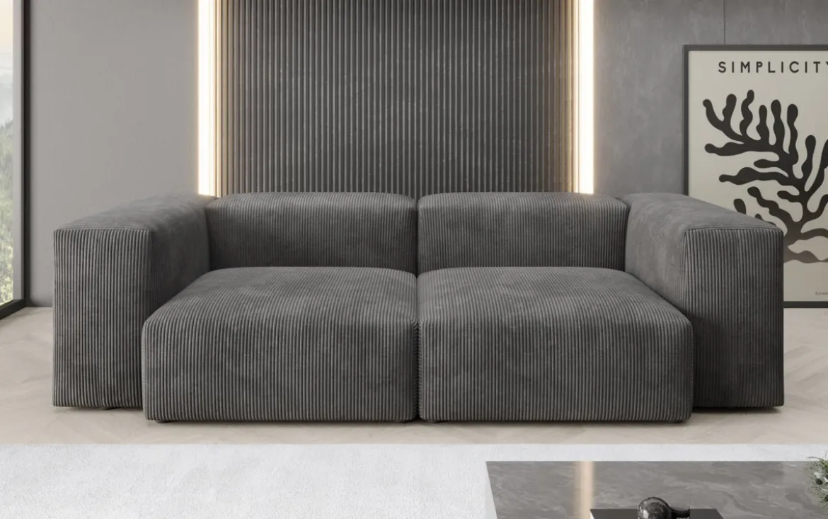 Designer 2 Sitzer Sofa Snug in Cord
