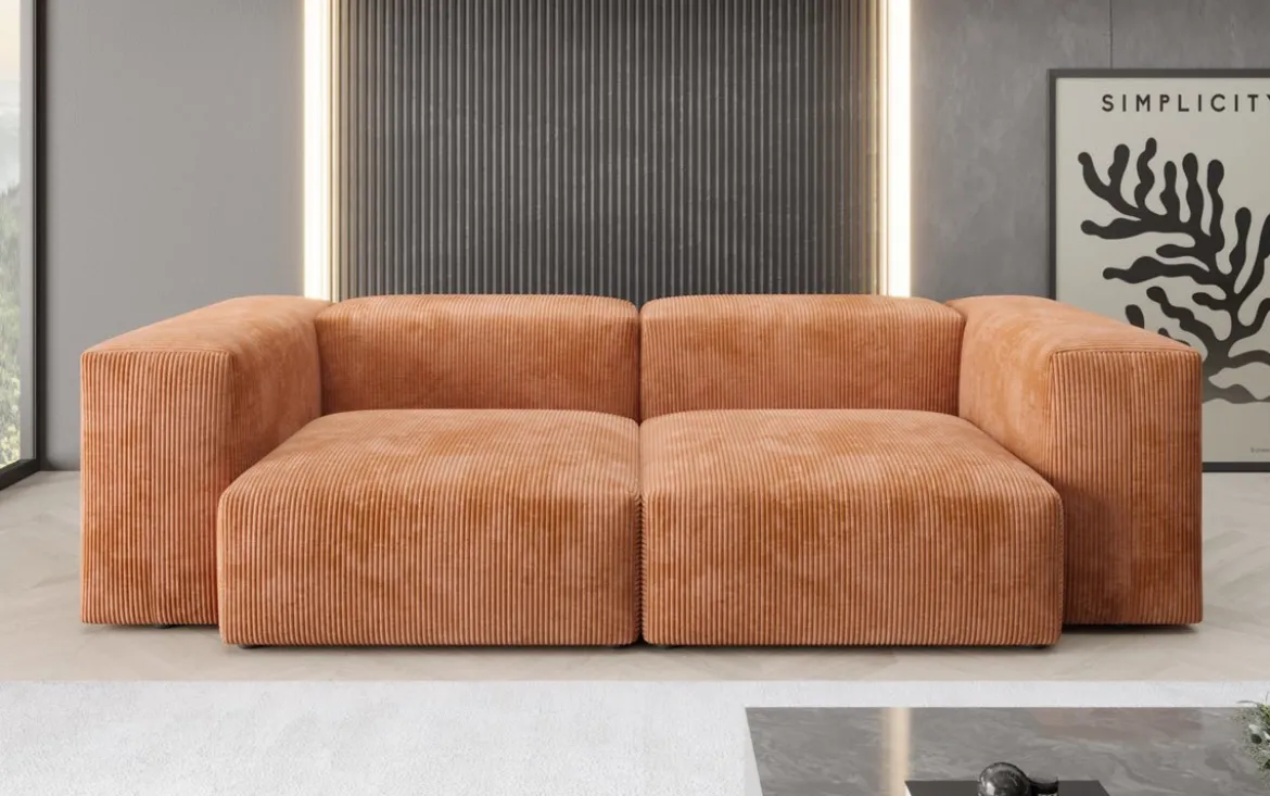 Designer 2 Sitzer Sofa Snug in Cord