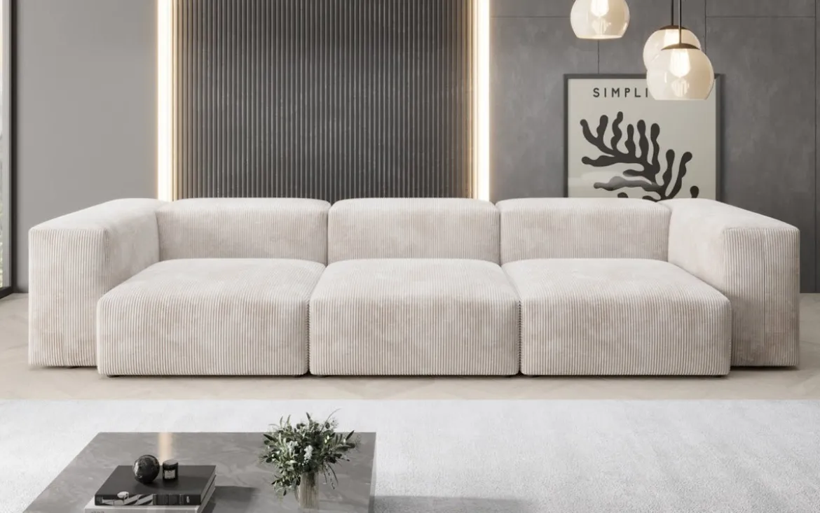 Designer 3 Sitzer Sofa Snug in Cord