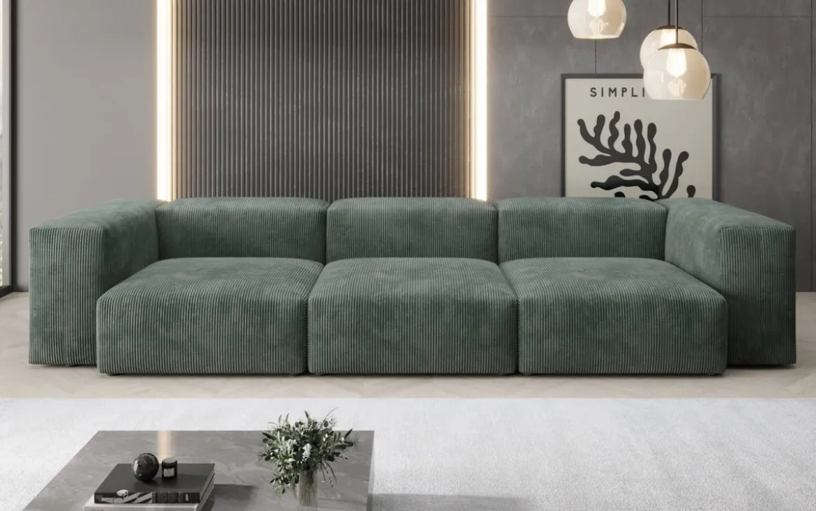 Designer 3 Sitzer Sofa Snug in Cord