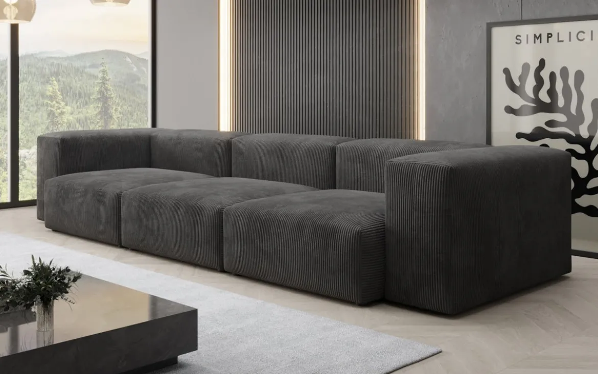 Designer 3 Sitzer Sofa Snug in Cord