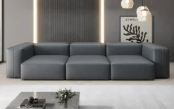 Designer 3 Sitzer Sofa Snug in Echtleder