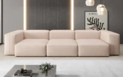 Designer 3 Sitzer Sofa Snug in Echtleder