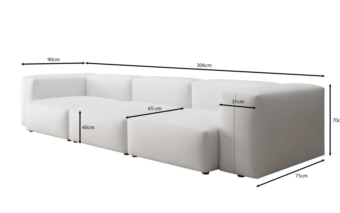 Designer 3 Sitzer Sofa Snug in Echtleder