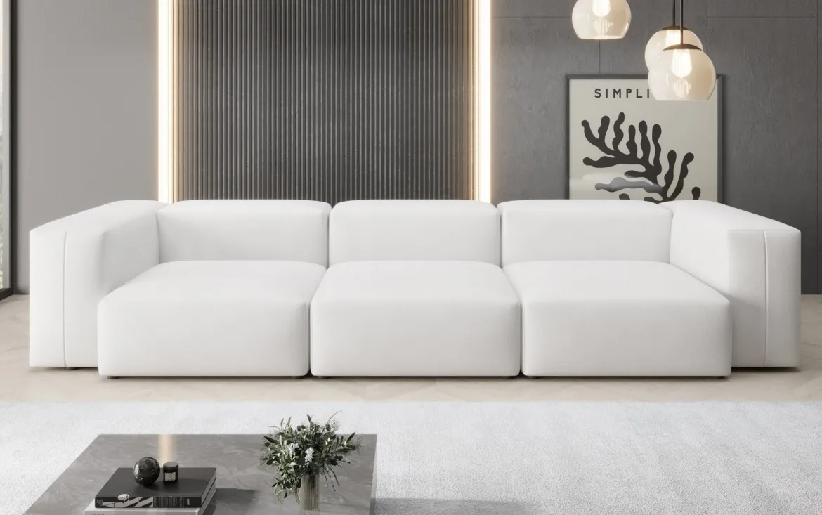 Designer 3 Sitzer Sofa Snug in Echtleder