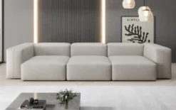 Designer 3 Sitzer Sofa Snug in Echtleder