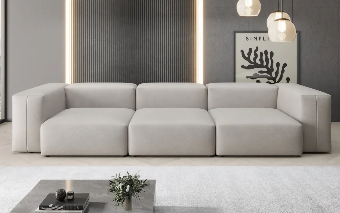 Designer 3 Sitzer Sofa Snug in Echtleder