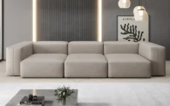 Designer 3 Sitzer Sofa Snug in Echtleder