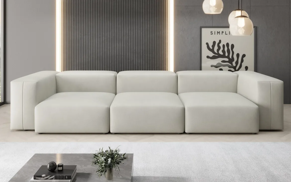 Designer 3 Sitzer Sofa Snug in Echtleder