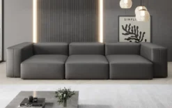 Designer 3 Sitzer Sofa Snug in Echtleder