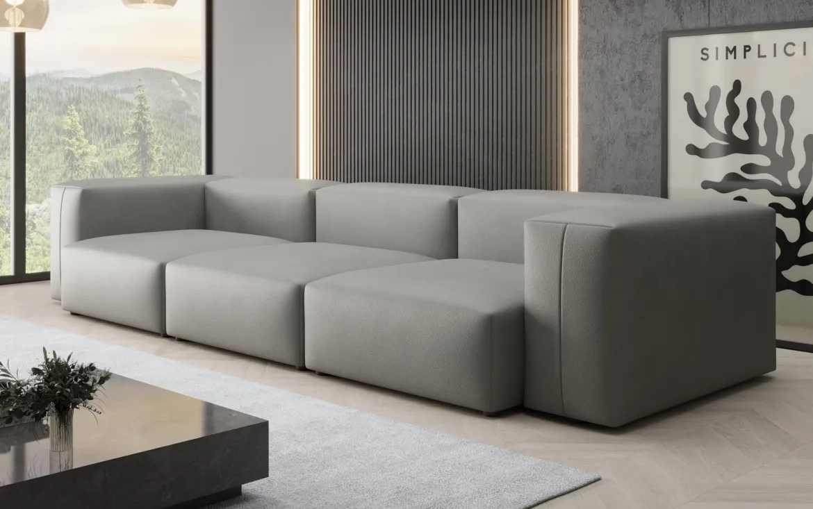 Designer 3 Sitzer Sofa Snug in Echtleder