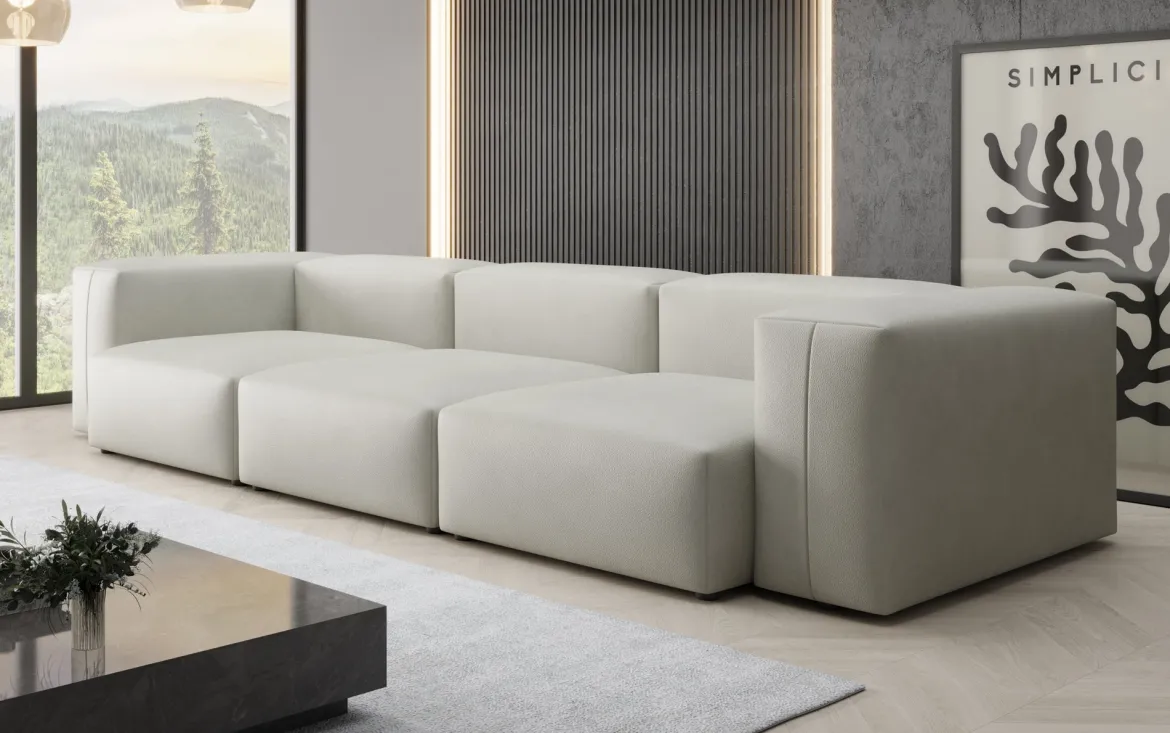 Designer 3 Sitzer Sofa Snug in Echtleder