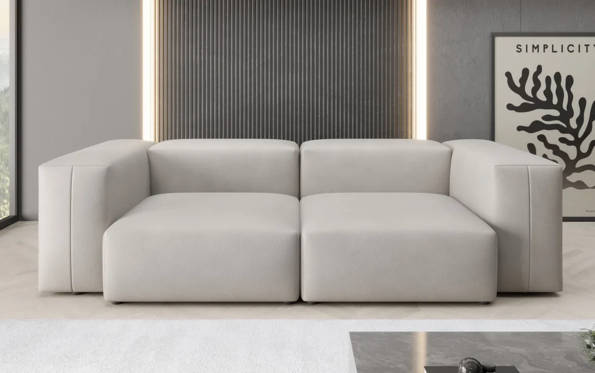 Designer 2 Sitzer Sofa Snug in Echtleder