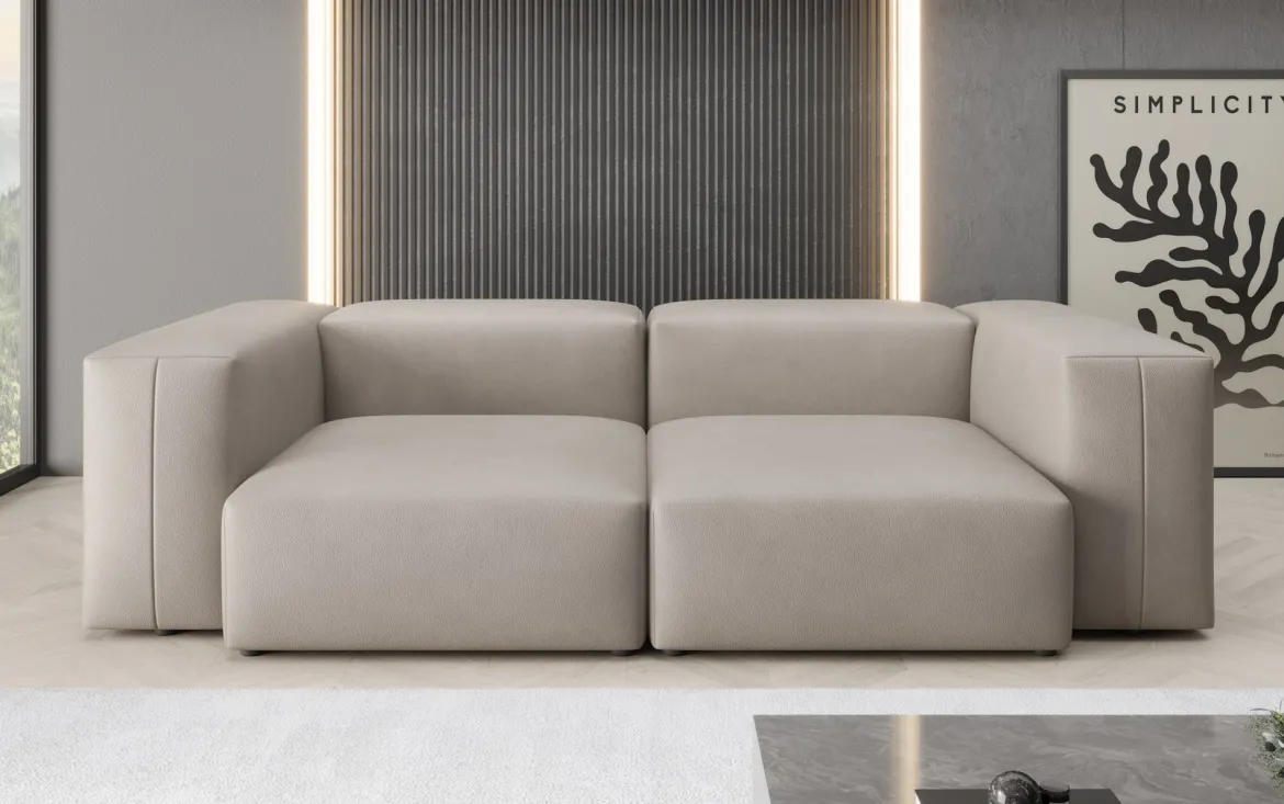 Designer 2 Sitzer Sofa Snug in Echtleder