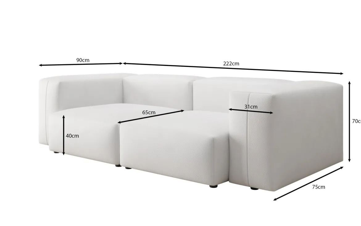 Designer 2 Sitzer Sofa Snug in Echtleder