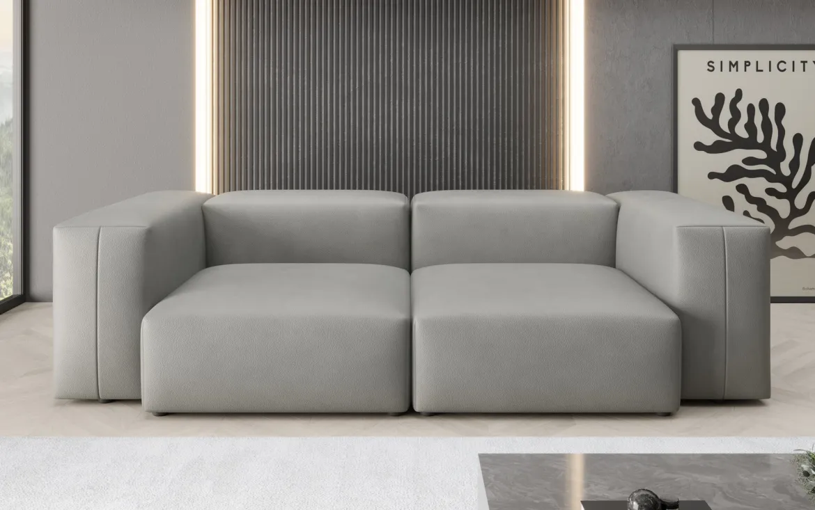Designer 2 Sitzer Sofa Snug in Echtleder