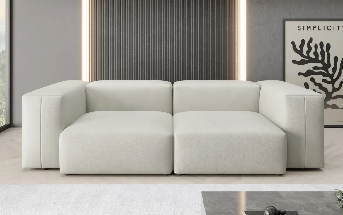 Designer 2 Sitzer Sofa Snug in Echtleder
