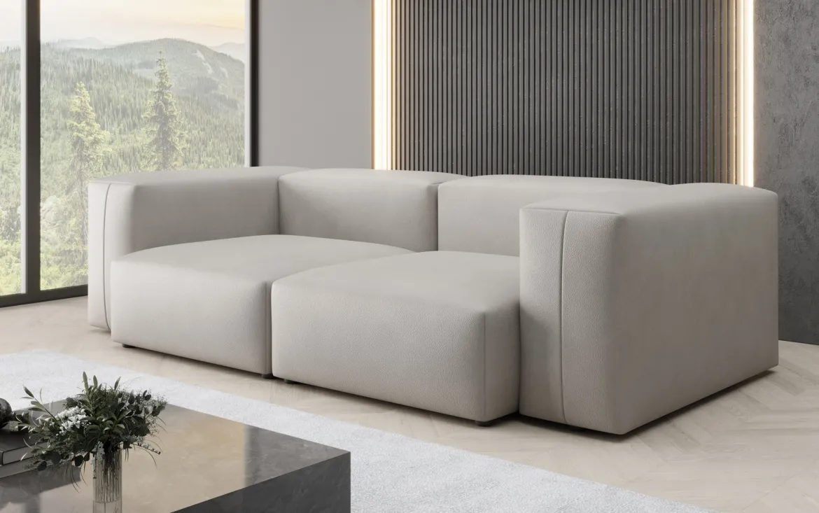 Designer 2 Sitzer Sofa Snug in Echtleder