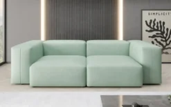 Designer 2 Sitzer Sofa Snug in Echtleder