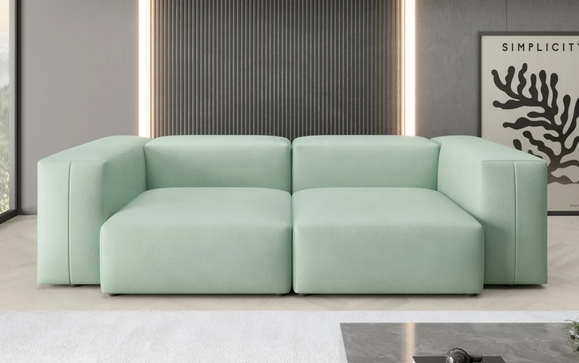 Designer 2 Sitzer Sofa Snug in Echtleder