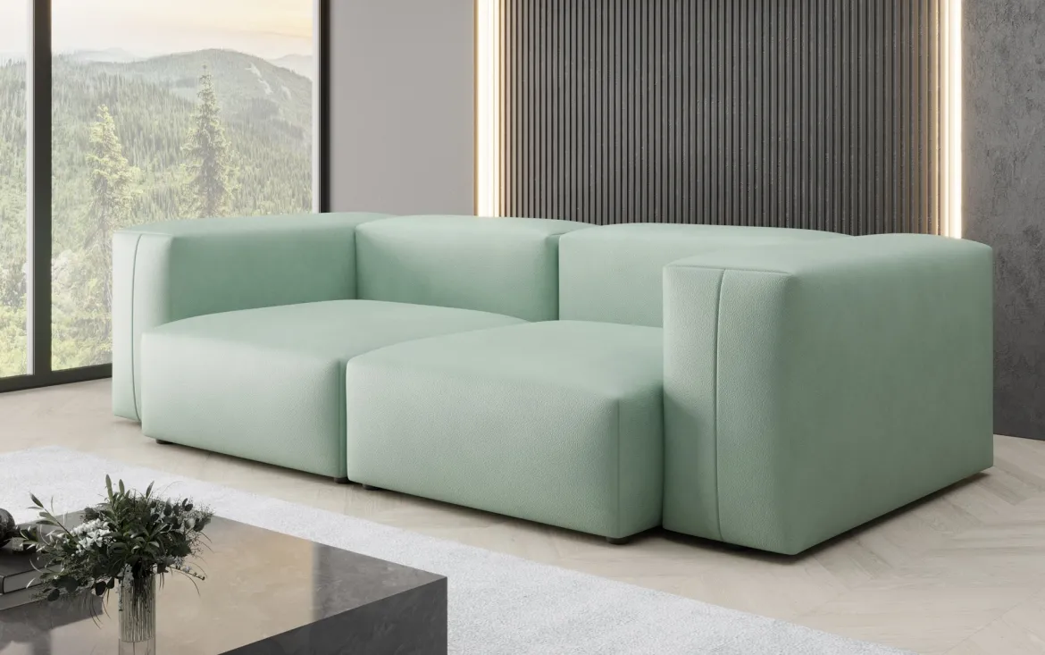 Designer 2 Sitzer Sofa Snug in Echtleder