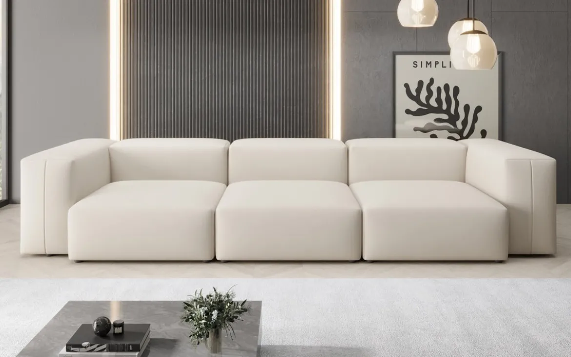 Designer 3 Sitzer Sofa Snug in Stoff