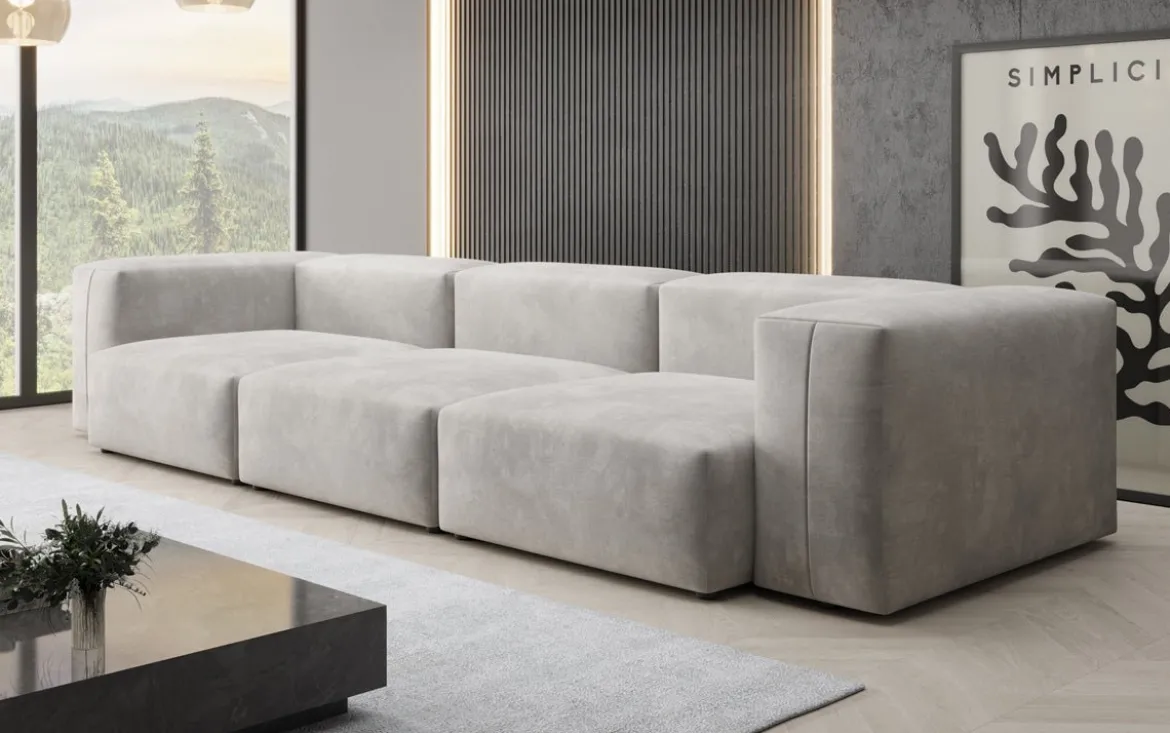 Designer 3 Sitzer Sofa Snug in Samt