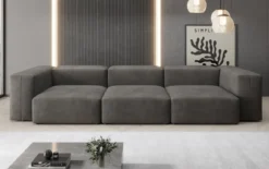 Designer 3 Sitzer Sofa Snug in Samt