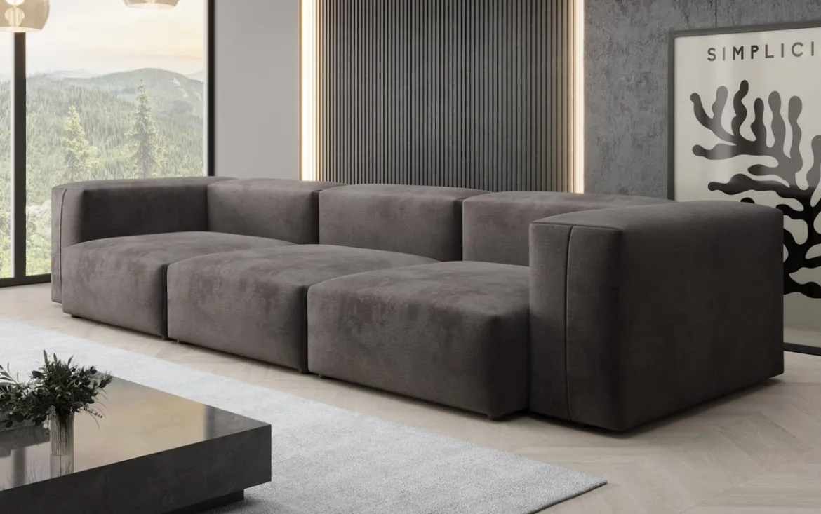 Designer 3 Sitzer Sofa Snug in Samt
