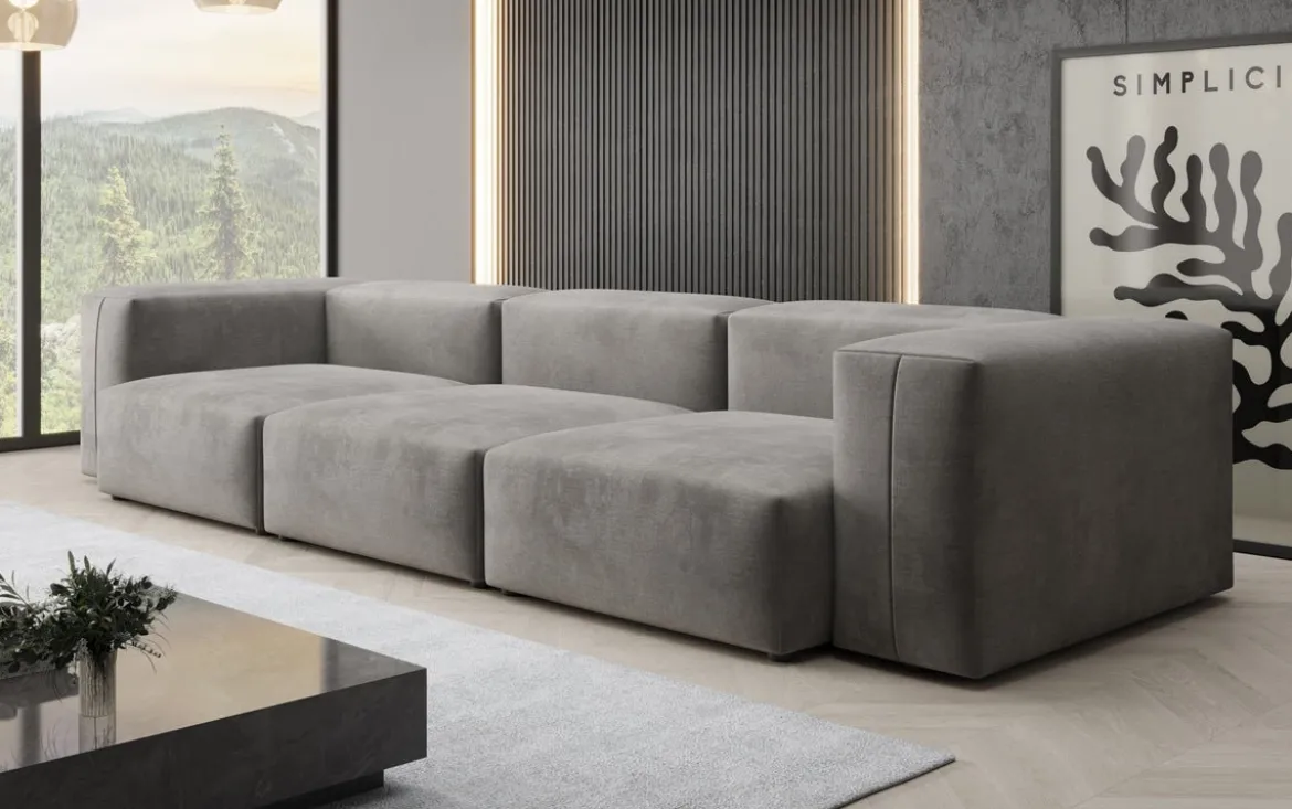 Designer 3 Sitzer Sofa Snug in Samt