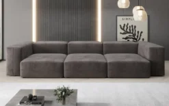 Designer 3 Sitzer Sofa Snug in Samt