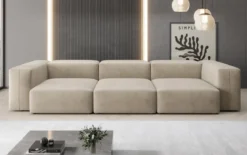 Designer 3 Sitzer Sofa Snug in Samt