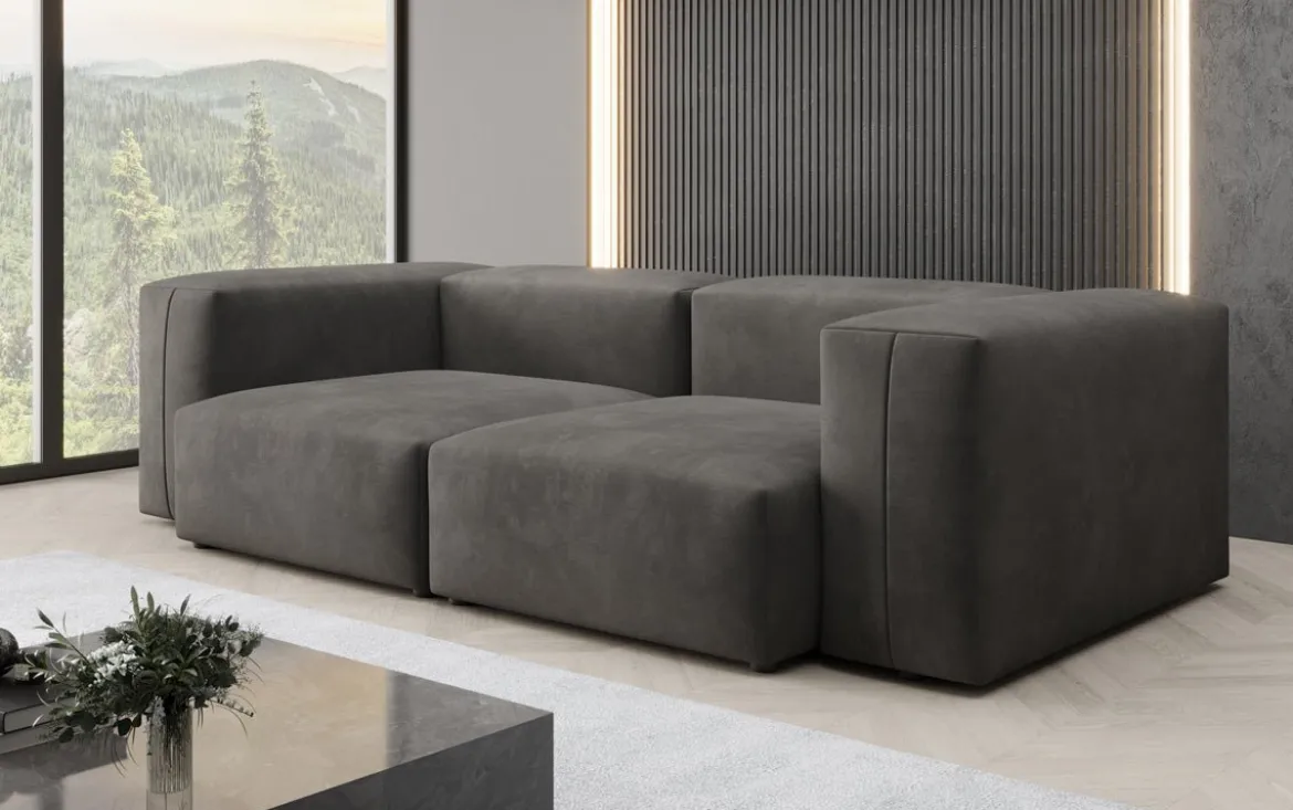 Designer 2 Sitzer Sofa Snug in Samt