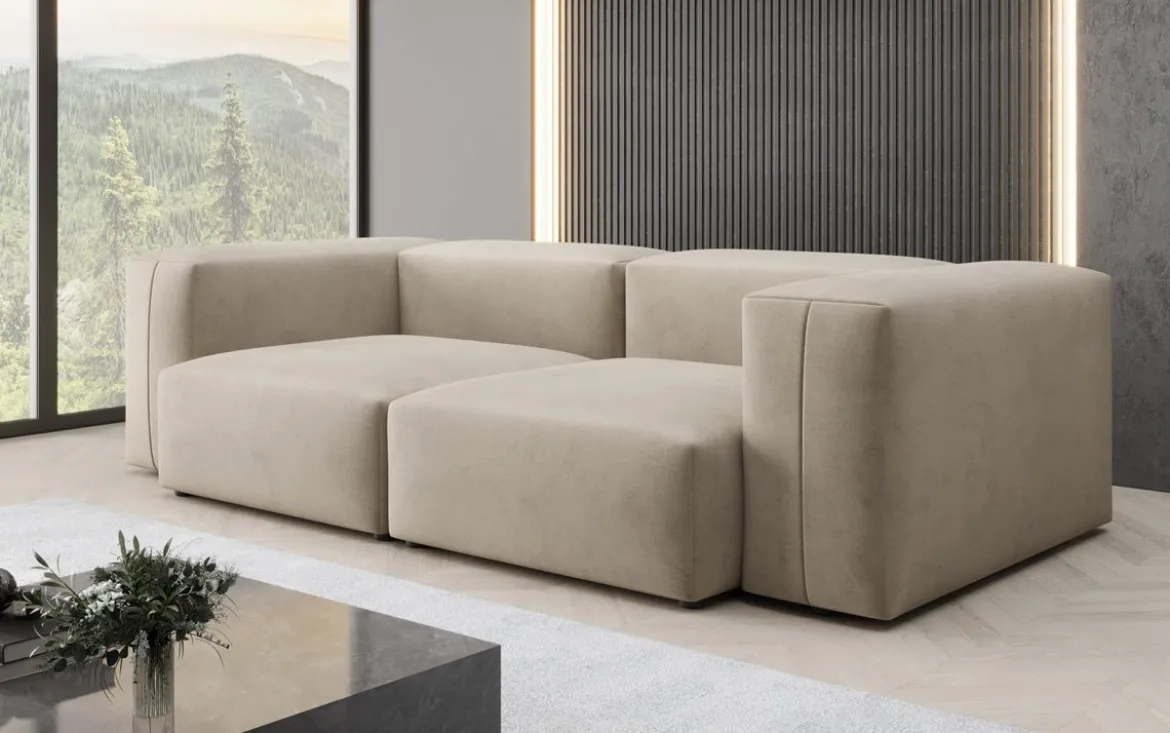 Designer 2 Sitzer Sofa Snug in Samt
