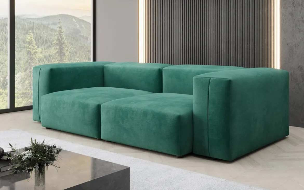 Designer 2 Sitzer Sofa Snug in Samt