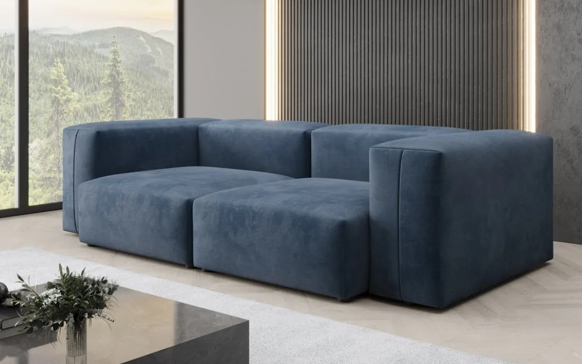 Designer 2 Sitzer Sofa Snug in Samt