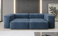 Designer 2 Sitzer Sofa Snug in Samt
