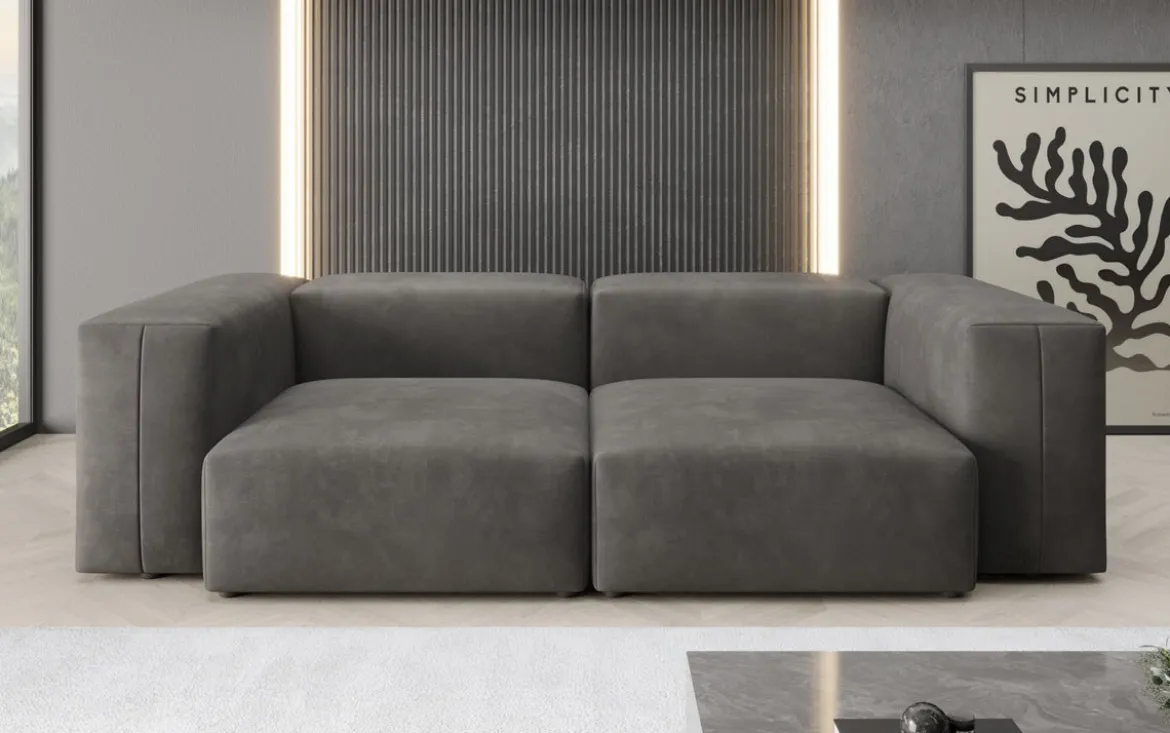 Designer 2 Sitzer Sofa Snug in Samt