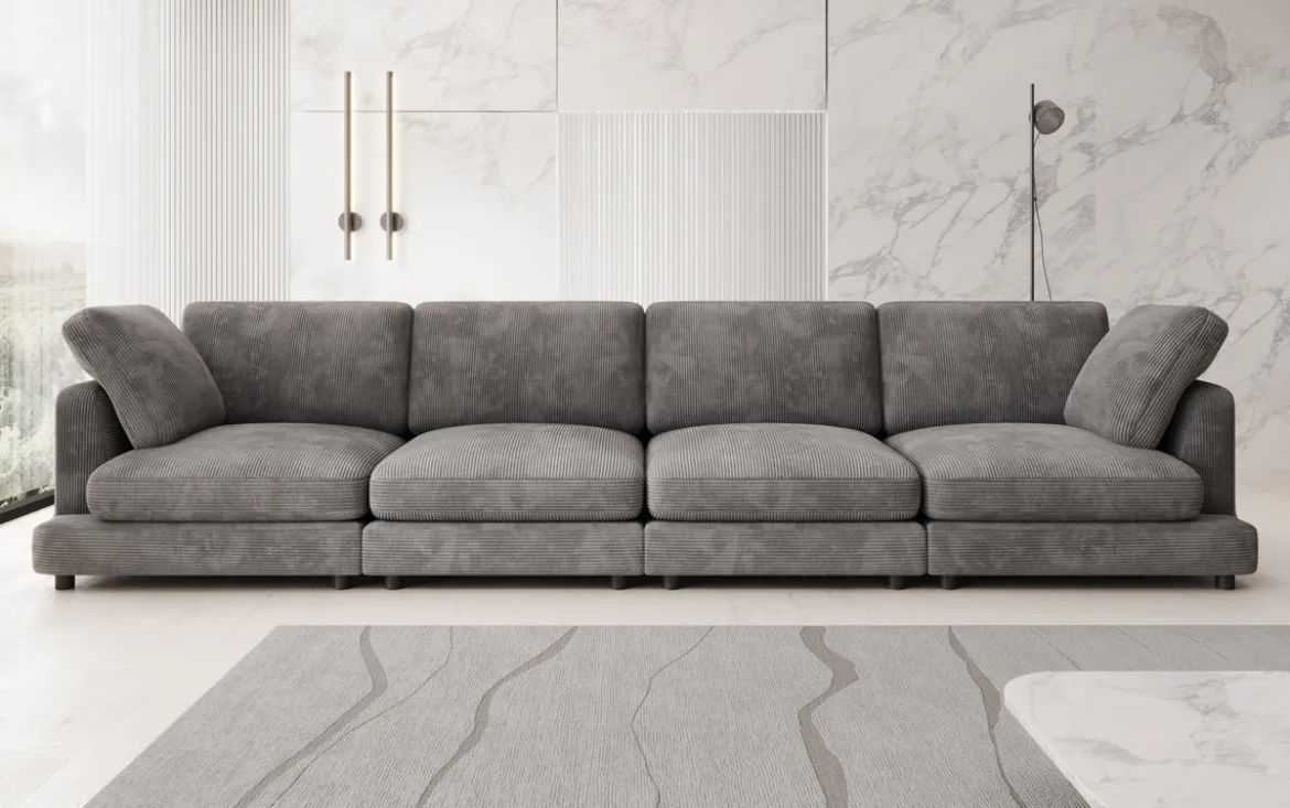 Designer 4 Sitzer Sofa Thalessa in Cord