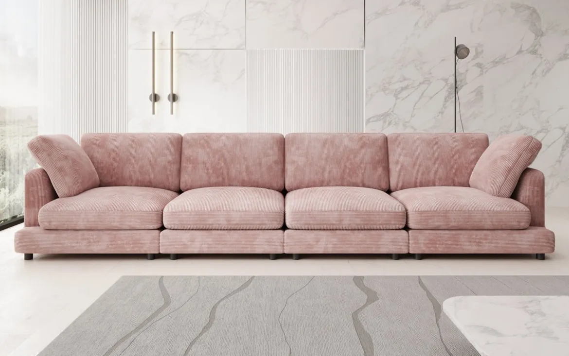 Designer 4 Sitzer Sofa Thalessa in Cord