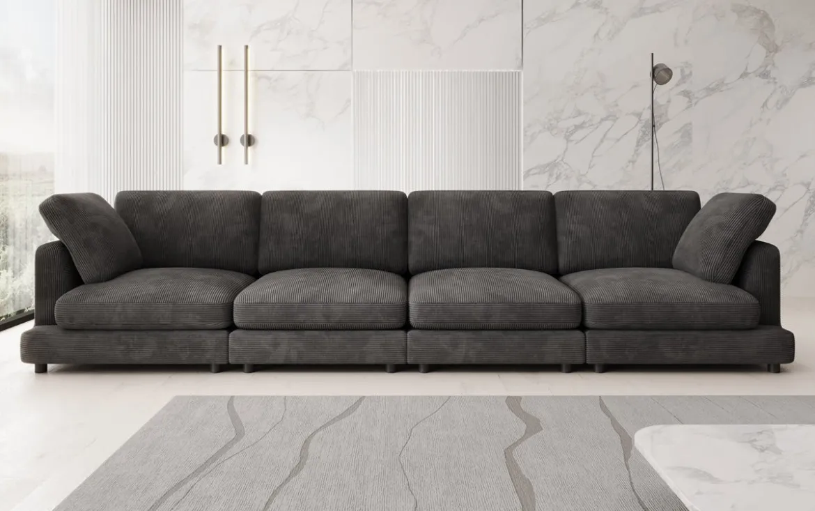 Designer 4 Sitzer Sofa Thalessa in Cord