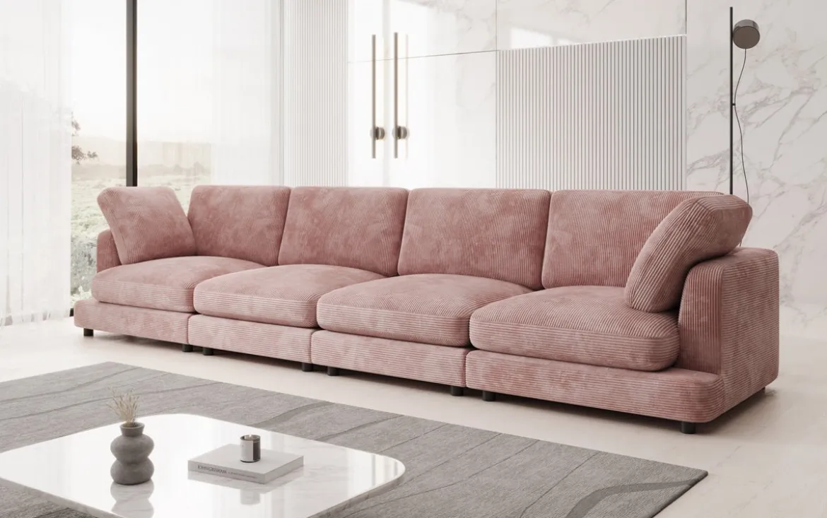Designer 4 Sitzer Sofa Thalessa in Cord